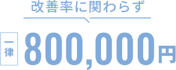 改善率に関わらず一律800,000円